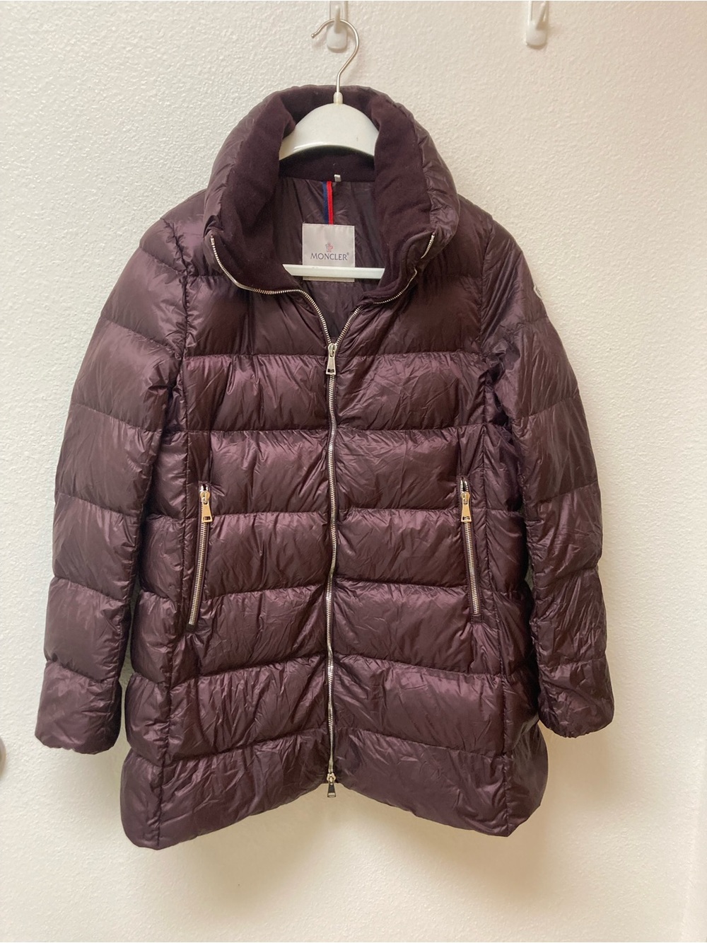 MONCLER “Doudoune Legere” Shiny Chocolate Brown Goose Down Jacket/Coat Size 3.